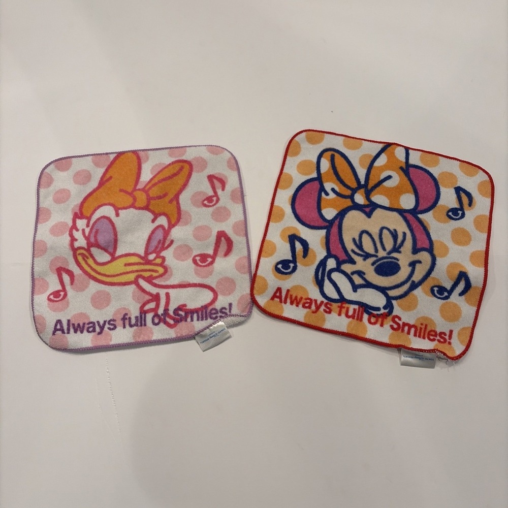 Tokyo Disney Resort Wash Cloth Towels‎ - Minnie Mouse And Daphne